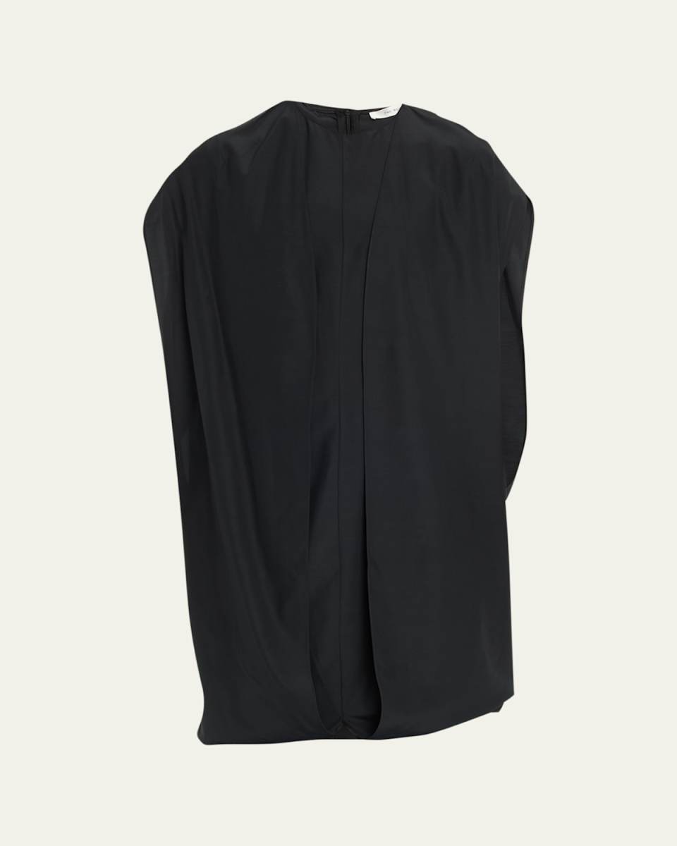 Pebble Silk-Wool Top